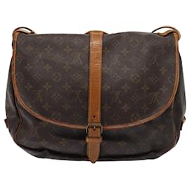 Louis Vuitton-LOUIS VUITTON Monogram Saumur 35 Shoulder Bag M42254 LV Auth bs16127-Monogram