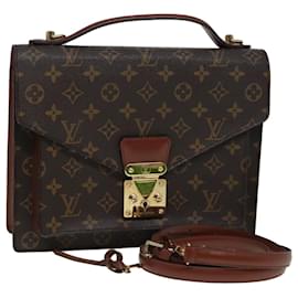 Louis Vuitton-LOUIS VUITTON Monogram Monceau 28 Hand Bag 2way M51185 LV Auth 84148-Monogram