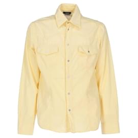 Versace-Camisa de algodão amarela Versace-Amarelo