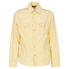 Chemise en coton jaune Versace Jaune