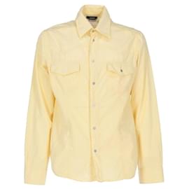 Versace-Versace Yellow Cotton Shirt-Yellow