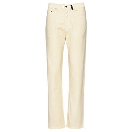 Stone Island Creme Baumwollhosen - 2000er Weiß Roh