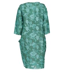 Lanvin-Lanvin Green Silk Upcycled Dress - 2010s-Green