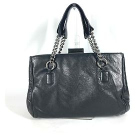 Bolsa de ombro Chanel CC Coco Mark W com corrente Preto