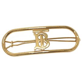 Barrette en métal doré Burberry Doré