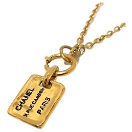 Collier Plaque Or Chanel Doré