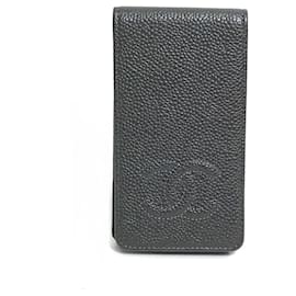 Chanel-Chanel Caviar Leather Flip Case for iPhone 4-Brown