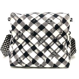 Borsa refrigerante Chanel Check Coco Mark Nero Bianco