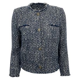 Giacca in tweed Etro blu navy / bianca Blu