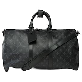 Louis Vuitton-LOUIS VUITTON Keepall in Black Canvas - 102051-Black