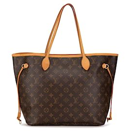 Louis Vuitton-Sac tote Neverfull MM Monogram Louis Vuitton marron-Marron