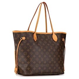 Louis Vuitton-Sac tote Neverfull MM Monogram Louis Vuitton marron-Marron