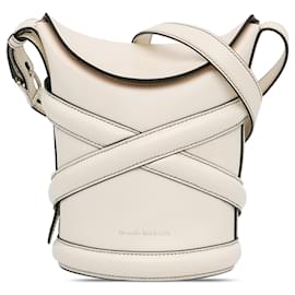 Alexander Mcqueen-White Alexander McQueen The Curve Bucket Bag-White
