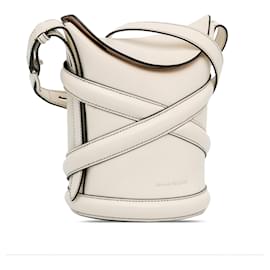 Alexander Mcqueen-White Alexander McQueen The Curve Bucket Bag-White