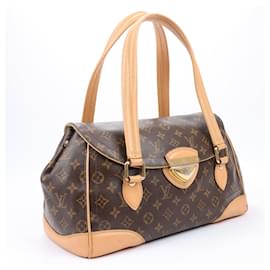 Louis Vuitton-Louis Vuitton Monogram Canvas Beverly GM Handtasche M40120-Braun