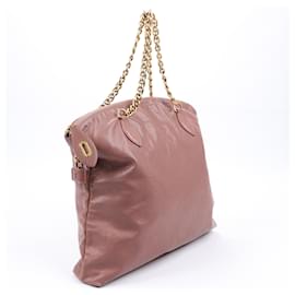 Louis Vuitton-Louis Vuitton Cuir Boudoir Lockit Chain Handbag in Rose M94358-Pink