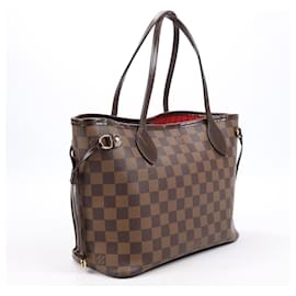 Louis Vuitton-Sac à main Louis Vuitton Damier Ebene Neverfull PM N41359-Marron