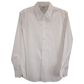 Céline Celine Button-Down Shirt in White Cotton  White
