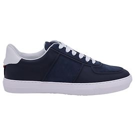 Moncler Neue York Sneakers in Navy Blue Leather Blue Navy blue