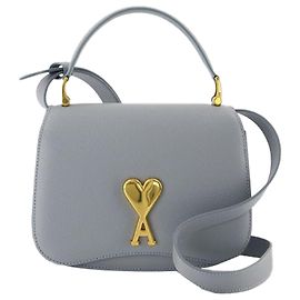 Bolsa transversal Paris - AMI Paris - Couro - Azul Azul