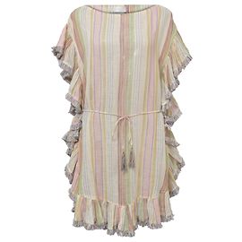 Vestido mini a rayas con cinturón Zimmermann en algodón multicolor Multicolor