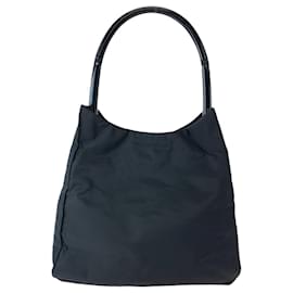 Prada-Prada Nylon Tessuto Logo Shoulder Bag-Black
