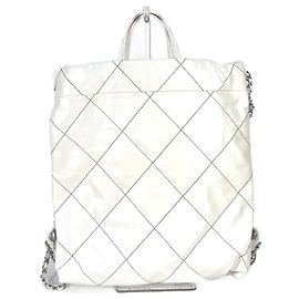 Chanel AS3313 Lambskin Small Chain Backpack Black White