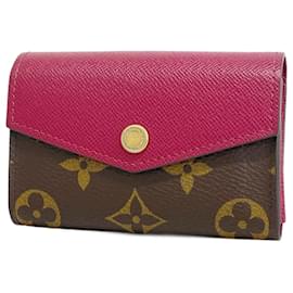 Louis Vuitton-Louis Vuitton Monogram Multi-Cult Coin Case-Brown,Fuschia