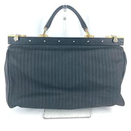 Fendi-Sac à main médecin vintage Fendi en noix de pécan-Noir
