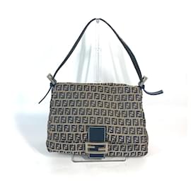 Fendi-Fendi Mamma Bucket Zucchino Shoulder Bag-Navy blue