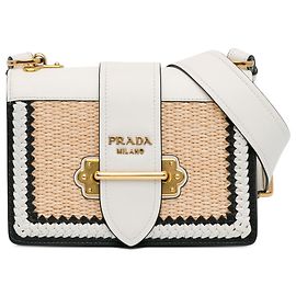 Bolsa transversal Cahier marrom Prada Marrom Bege