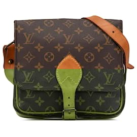 Louis Vuitton-Louis Vuitton Brown Monogram Cartouchiere MM-Brown