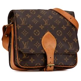 Louis Vuitton-Louis Vuitton Brown Monogram Cartouchiere MM-Brown