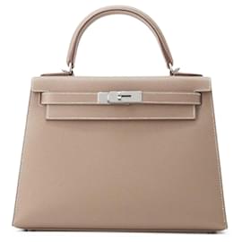 Hermès-Hermès Kelly Sellier 28 en Epsom marron-Marron,Taupe