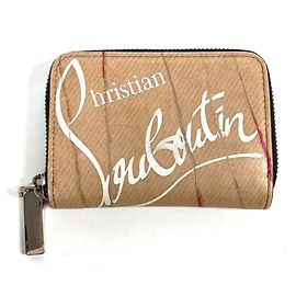 Monedero de cuero beige Christian Louboutin Beige