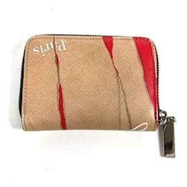Christian Louboutin-Porte-monnaie en cuir beige Christian Louboutin-Beige