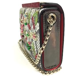 Christian Louboutin-Christian Louboutin Cherry Pattern Studded Shoulder Bag-White,Red,Multiple colors