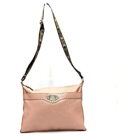 Fendi-Sac à épaule en cuir rose Fendi Selleria-Rose