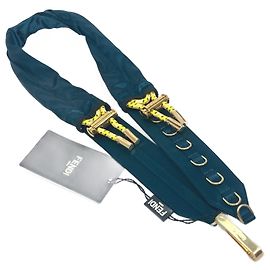 Fendi Satin Canvas Women's Belt Blue