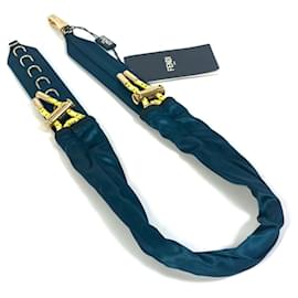 Fendi-Fendi Satin Canvas Women's Belt-Blue
