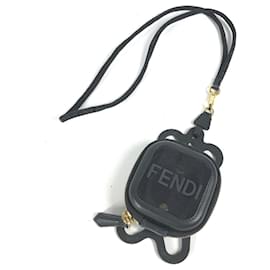Fendi-Fendi Mesh Smartphone Pouch with Strap-Black