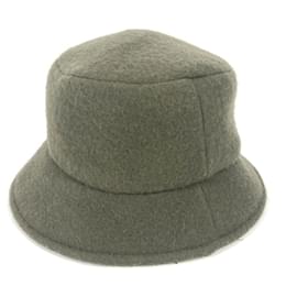 Fendi-Fendi Khaki Wool Bucket Hat-Khaki