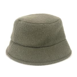 Fendi-Fendi Khaki Wool Bucket Hat-Khaki