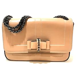 Christian Louboutin-Christian Louboutin Sweet Charity Chain Shoulder Bag-Beige