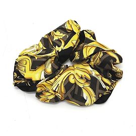 FENDI Collaborazione Versace Elastico per Capelli Nero Giallo
