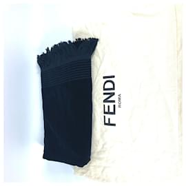 Fendi-Fendi Karl Lagerfeld Black Bath Towel-Black