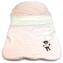 Fendi-Fendi Buj127 Zuccabear Baby Swaddle Comforter Blanket-Pink