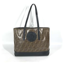 Sac à main Fendi 8BH348 Zucca Marron Noir