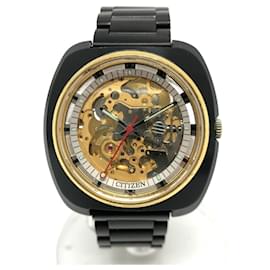 Citizens of Humanity-Citizen Blacky Double-Sided Skeleton Automatic Watch-Black