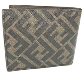 Fendi-Fendi 7M0339 Zucca Compact Wallet-Brown,Yellow